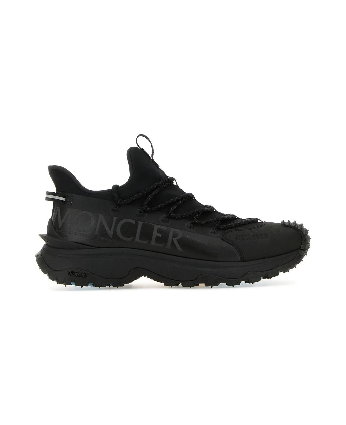 Moncler Black Fabric And Rubber Trailgrip Lite2 Sneakers - BLACK