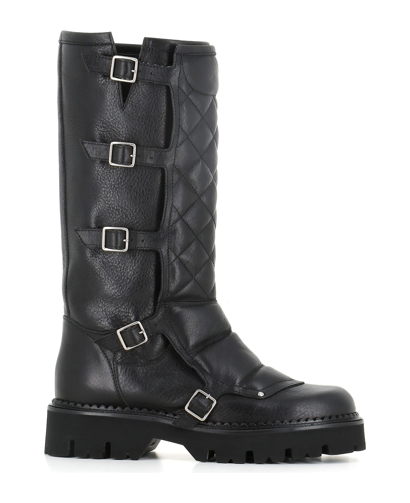 Sartore Biker With Buckles - Black