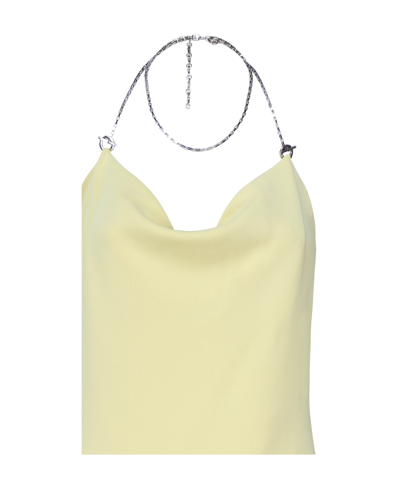 Bottega Veneta Viscose Midi Dress With Chain Detail - Pineapple ワンピース＆ドレス