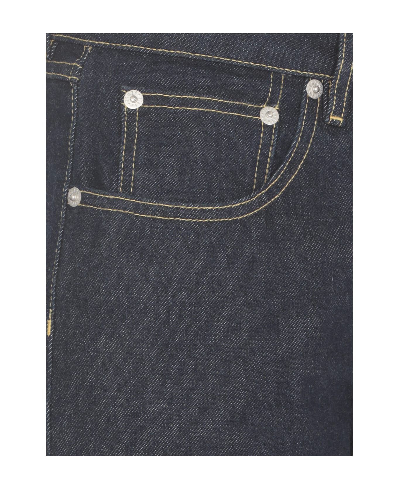 Kenzo Slim Drawn Varsity Embroidered Jeans - Blue