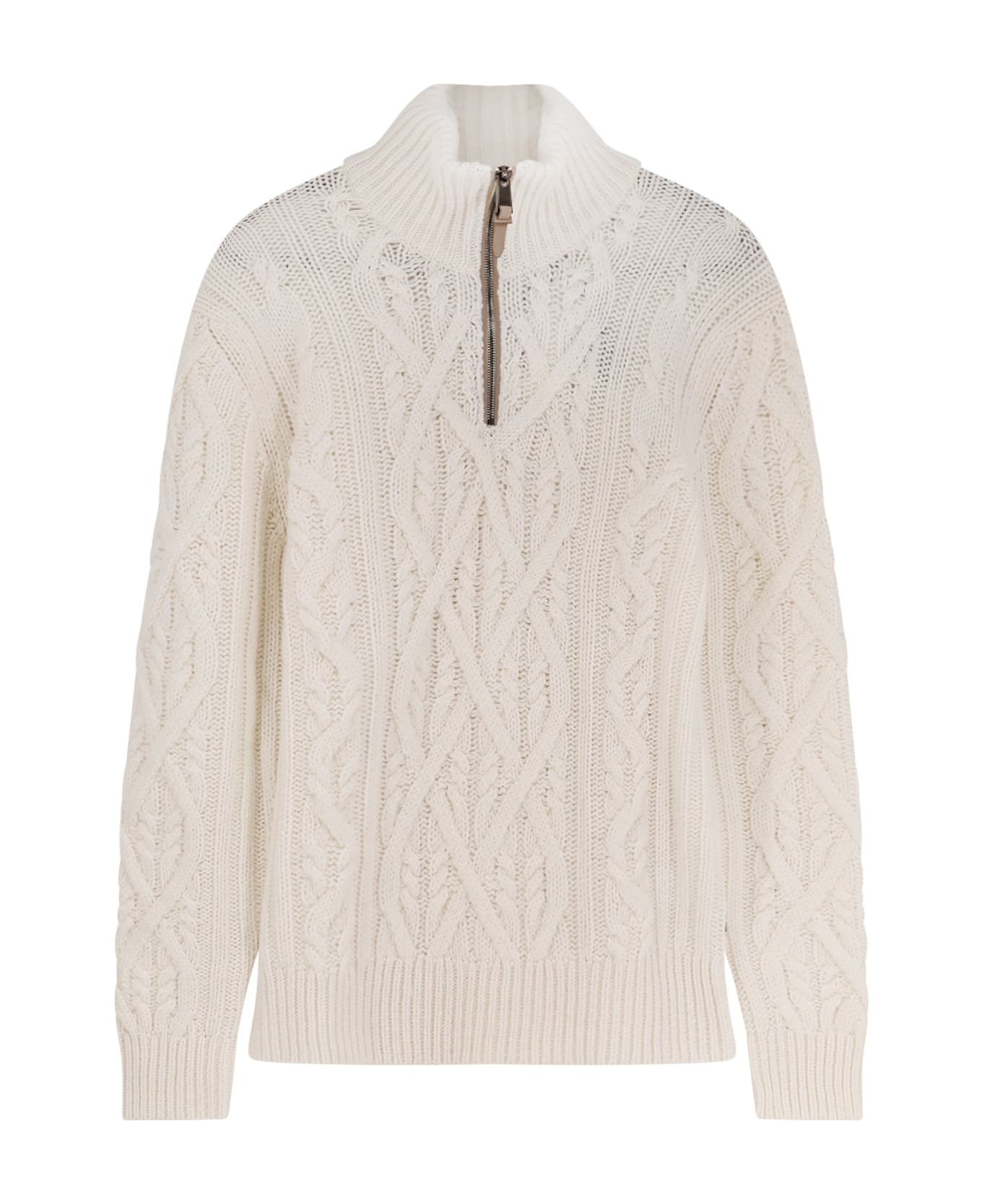 Hugo Boss Harpreno Virgin Wool And Cashmere Sweater - WHITE