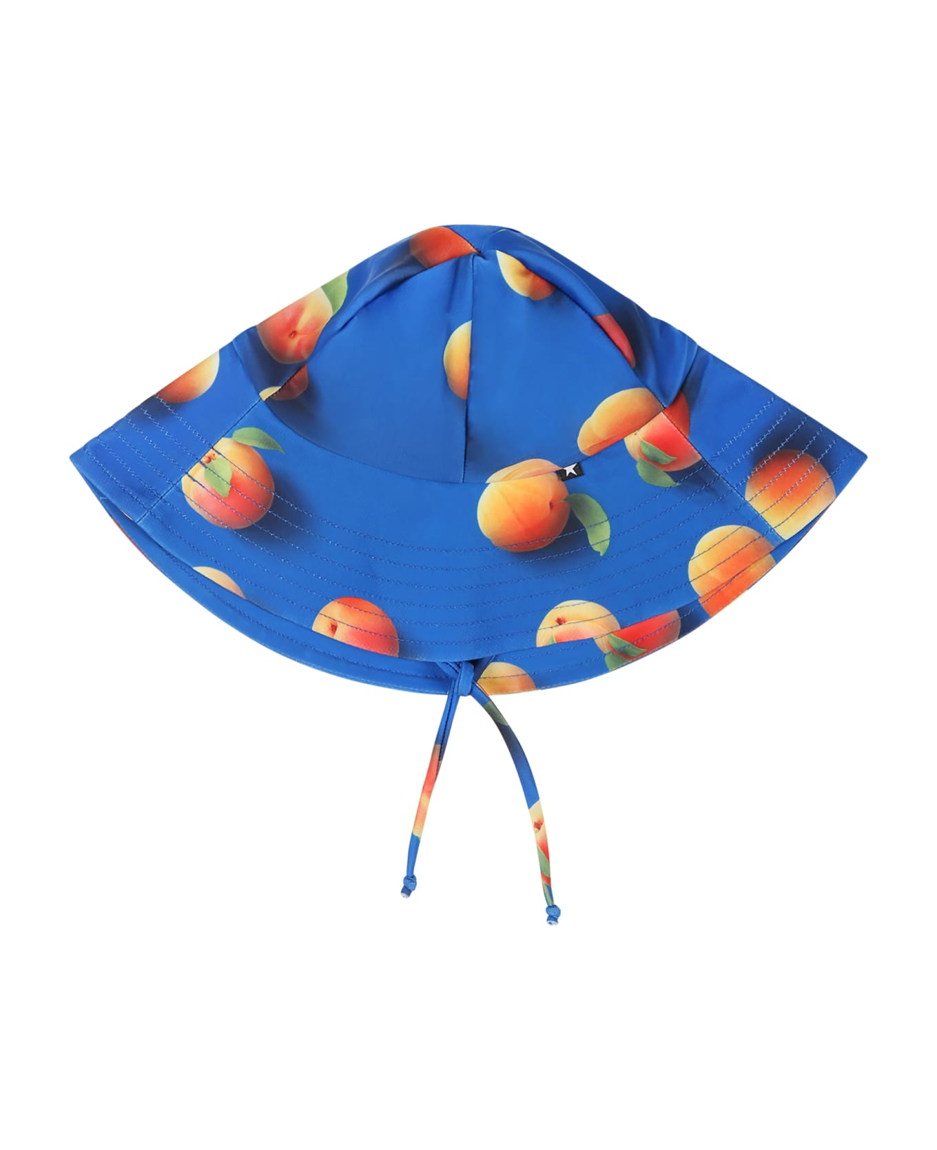 Molo Blue Cloche For Babykids With Apricot Print - Blue アクセサリー＆ギフト
