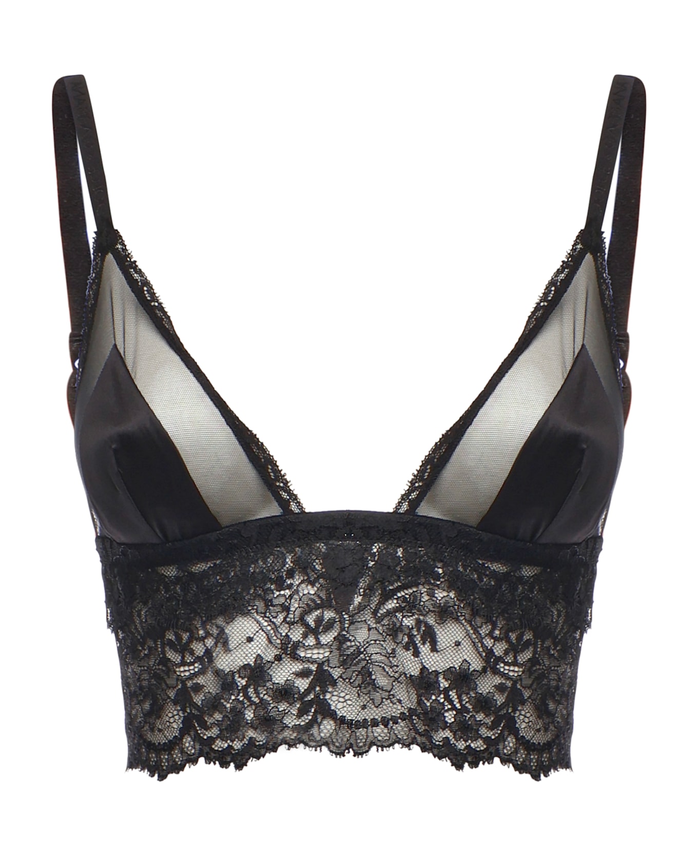 Dolce 
Gabbana Soft Cup Satin Bralette - Black