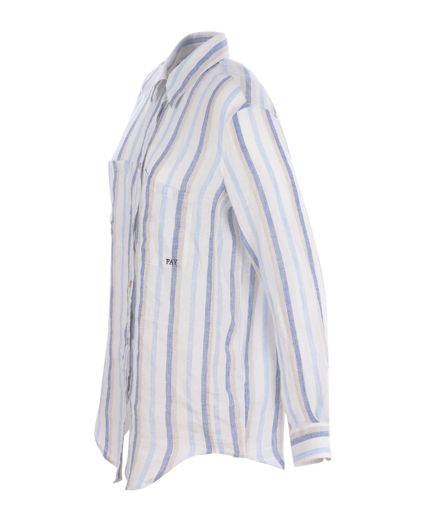 Fay Striped Shirt - Bianco