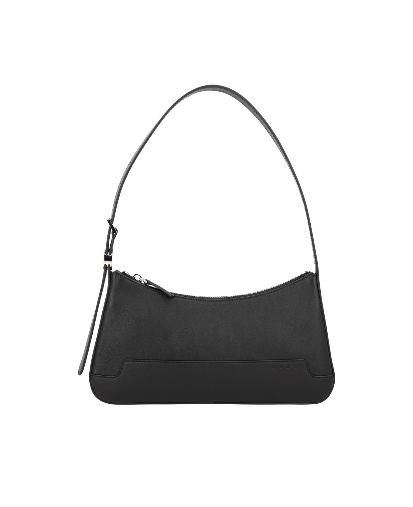 Marni Leather Shoulder Bag - BLACK