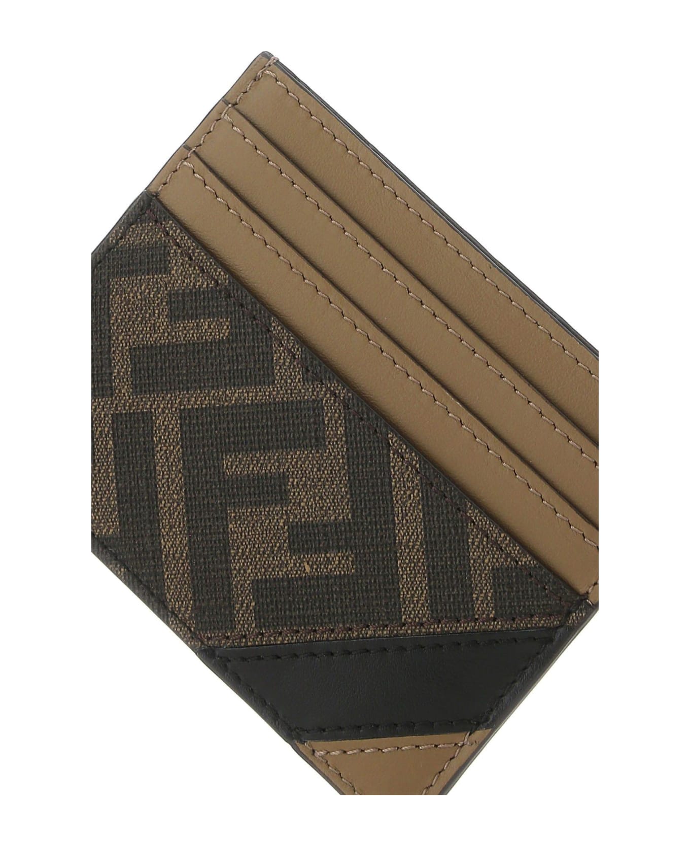 Fendi Monogram Card Holder - Brown