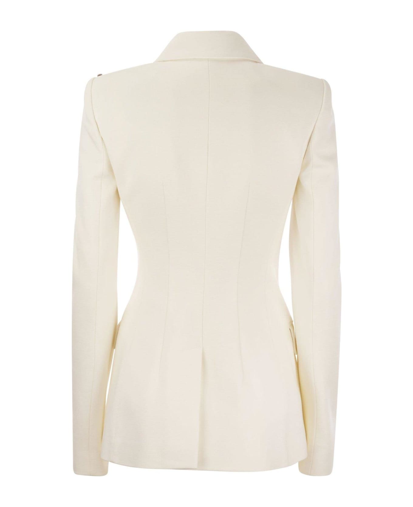 SportMax Double-breasted Long-sleeved Jacket - Gesso ブレザー
