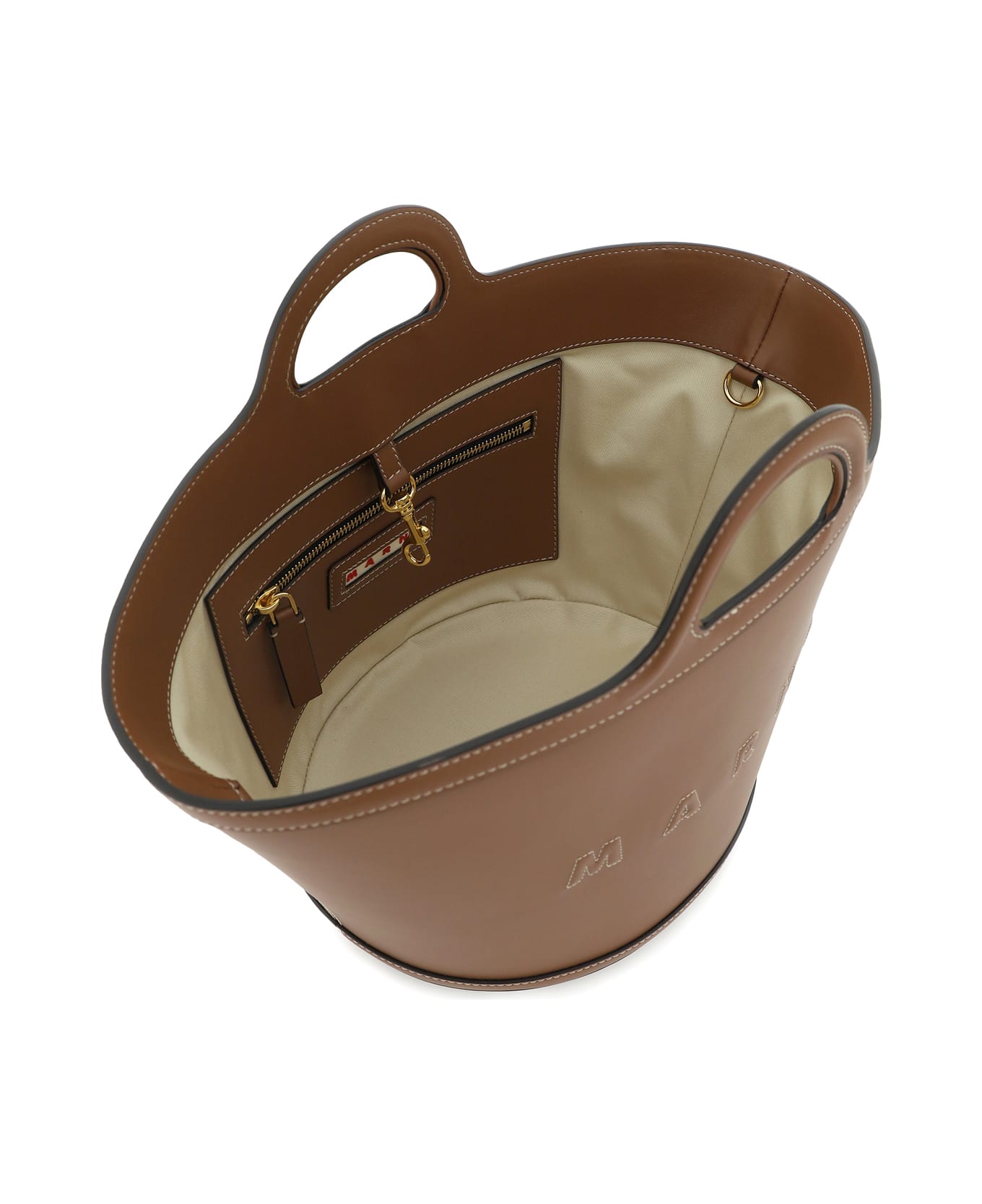 Marni Tropicalia Small Bag In Brown Leather - 00M29