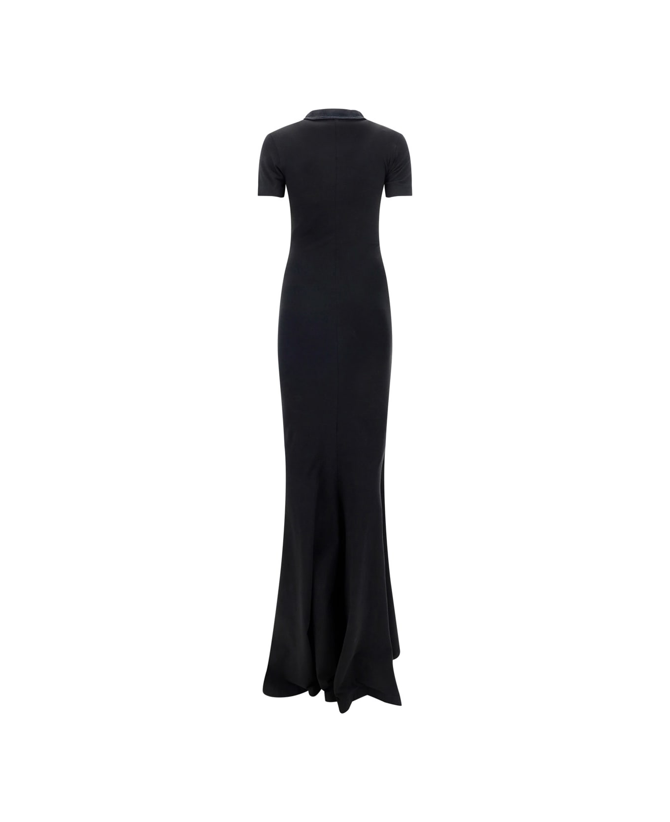 Balenciaga Long Cotton Dress - Black ワンピース＆ドレス