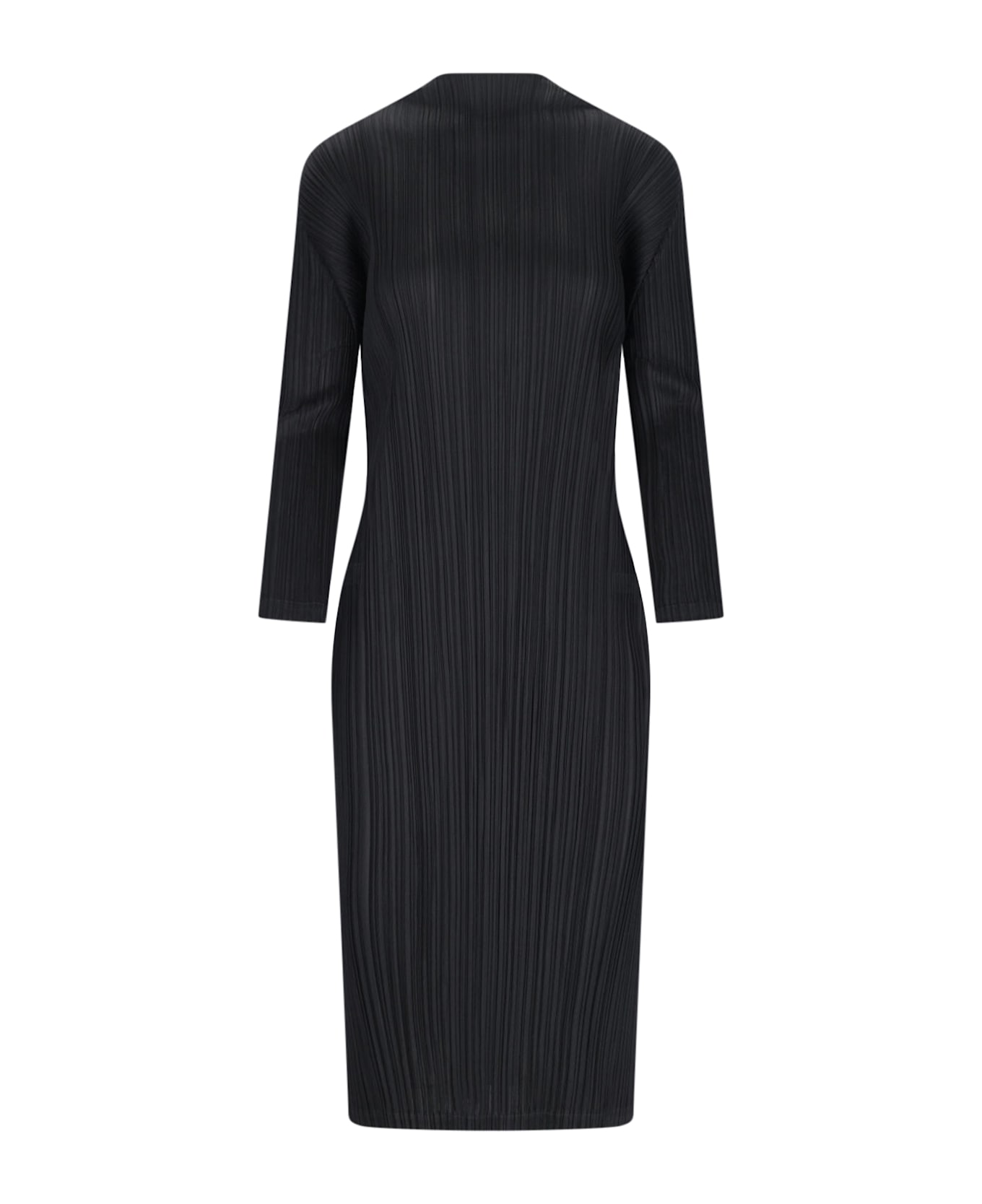 Pleats Please Issey Miyake 'monthly Colors September' Maxi Tube Dress - Black