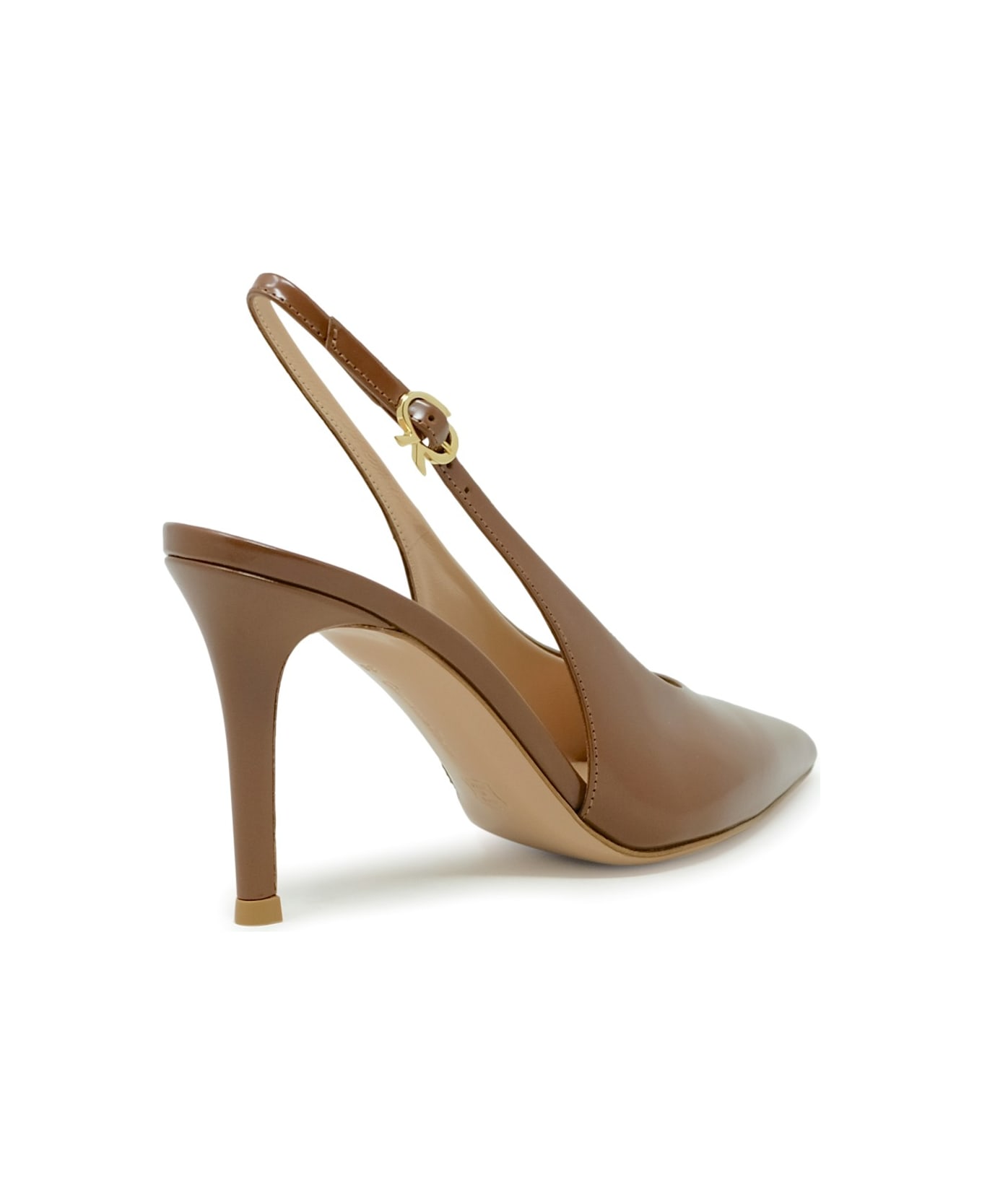 Gianvito Rossi Camel Leather Slingback - CAMEL