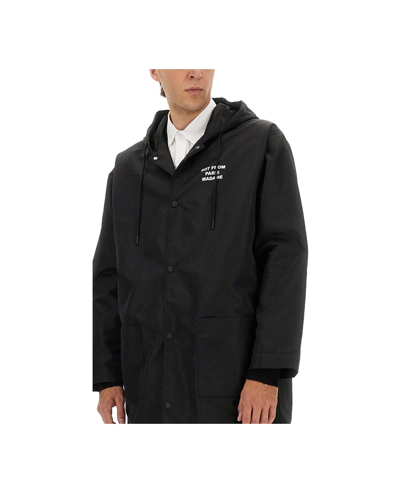Drôle de Monsieur Hooded Parka - BLACK