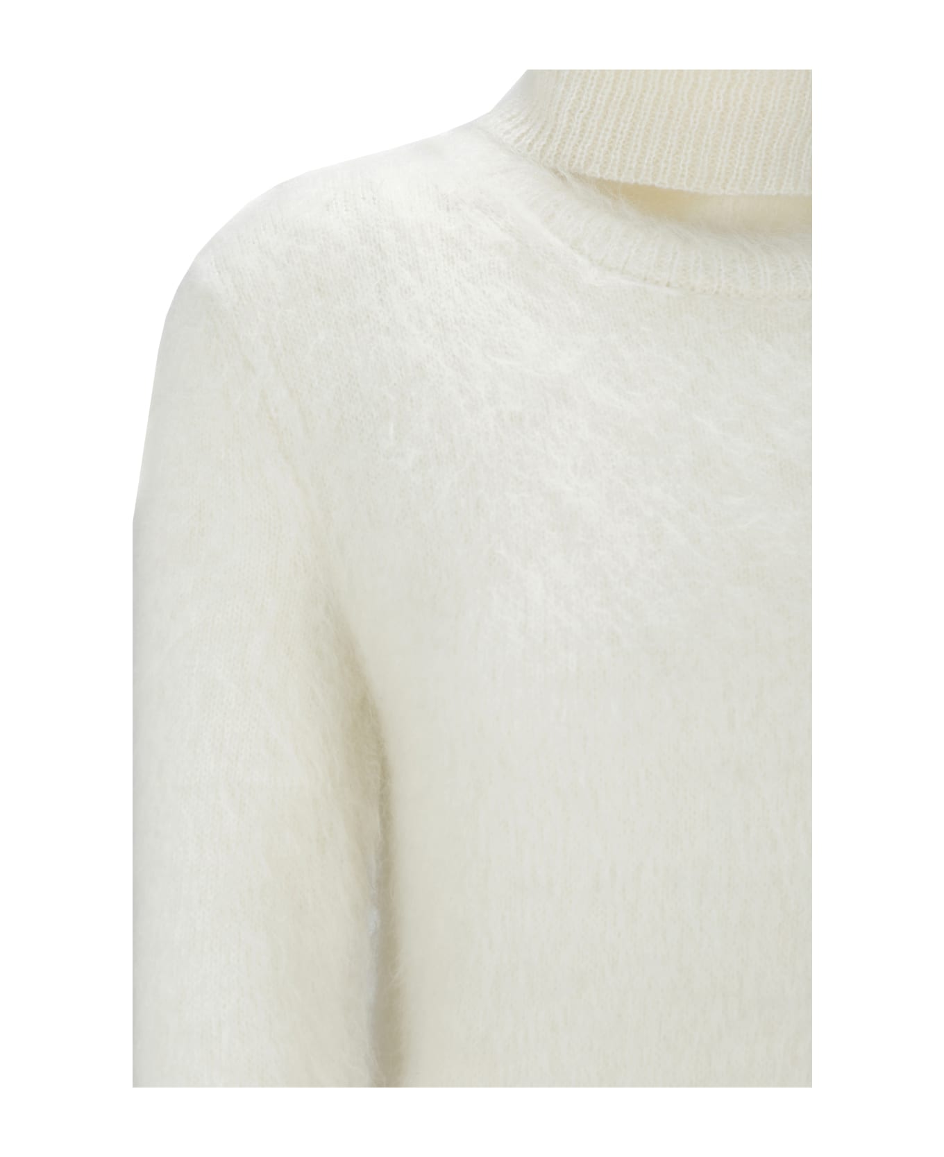 Saint Laurent Mohair Over Sweater - White