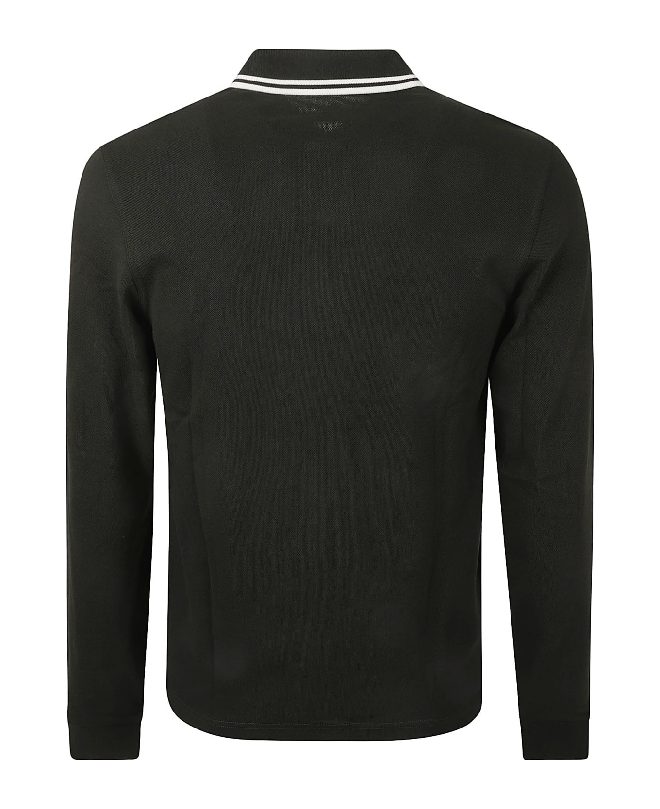 Fred Perry Ls Twin Tipped Polo Shirt - Nightgreen/snwht