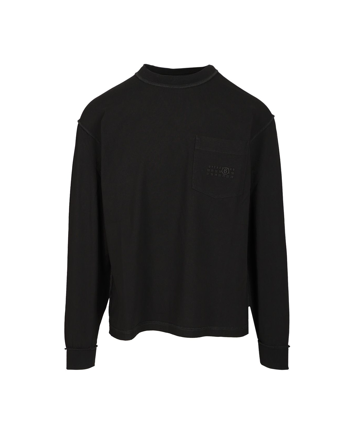MM6 Maison Margiela Long-sleeved Top - Black