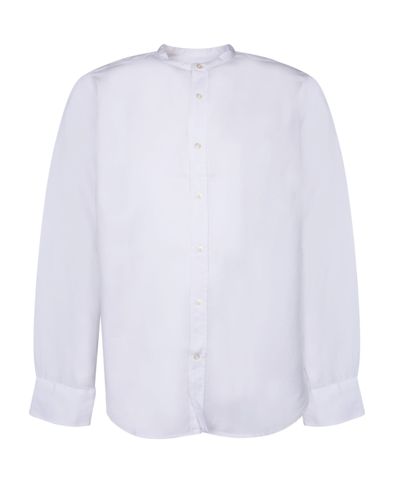 Officine Générale Korean Collar White Shirt - White