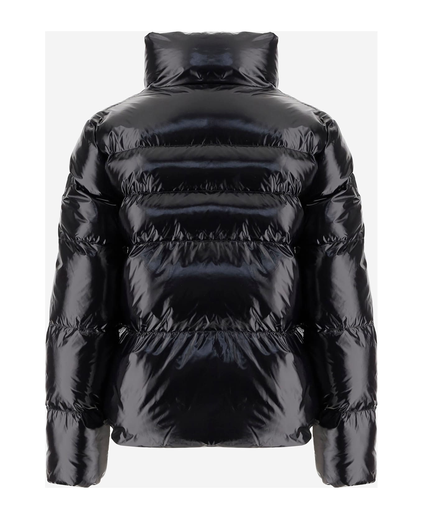 Pinko Glossy Nylon Padded Down Jacket - Black