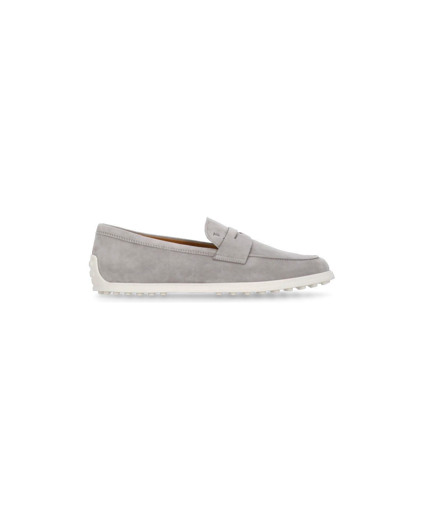Tod's Suede Leather Loafers - Grey フラットシューズ
