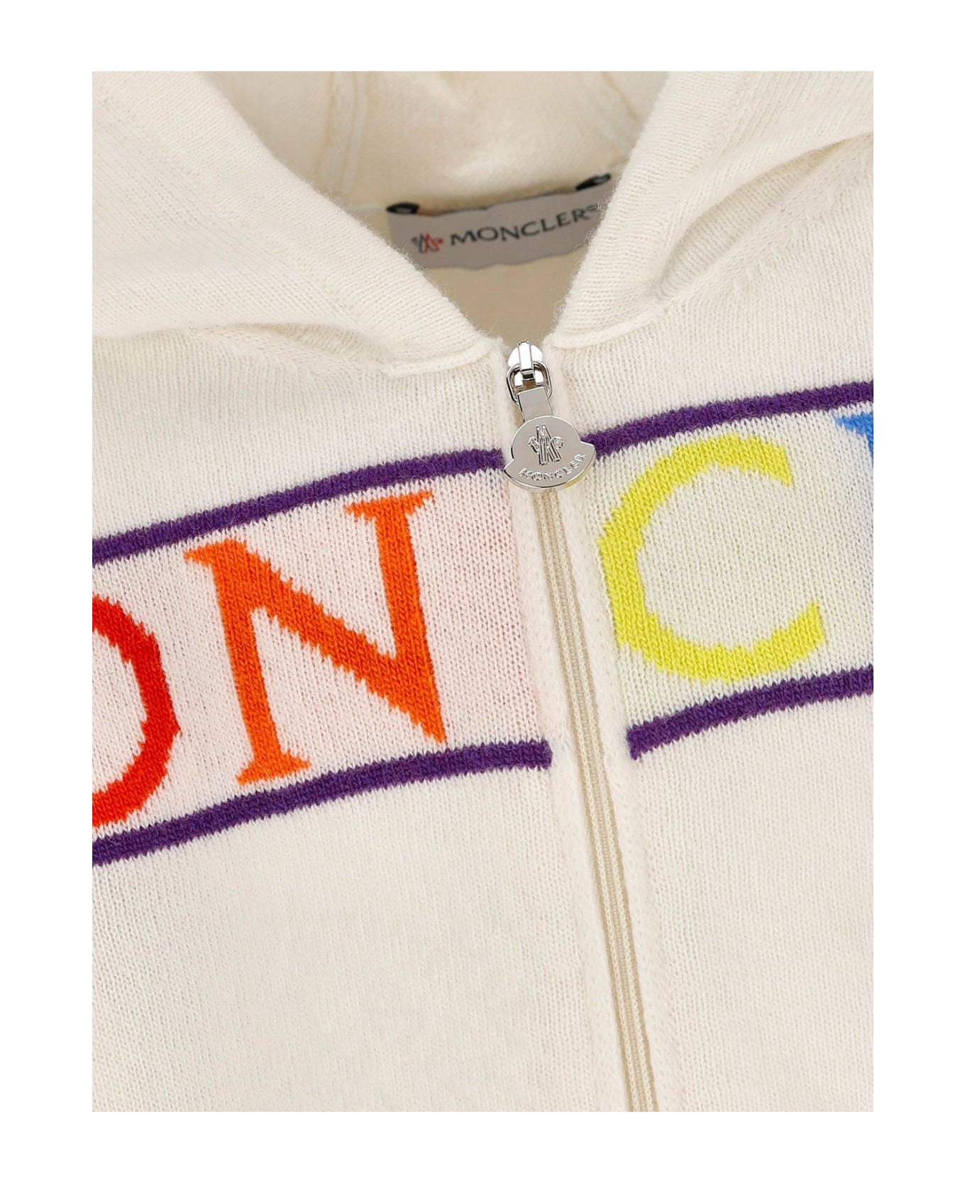 Moncler Logo Patch Ziepped Knitted Cardigan