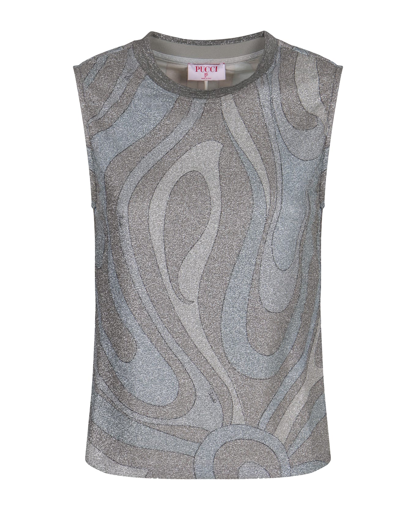 Pucci Top In Jersey Lamé - grey