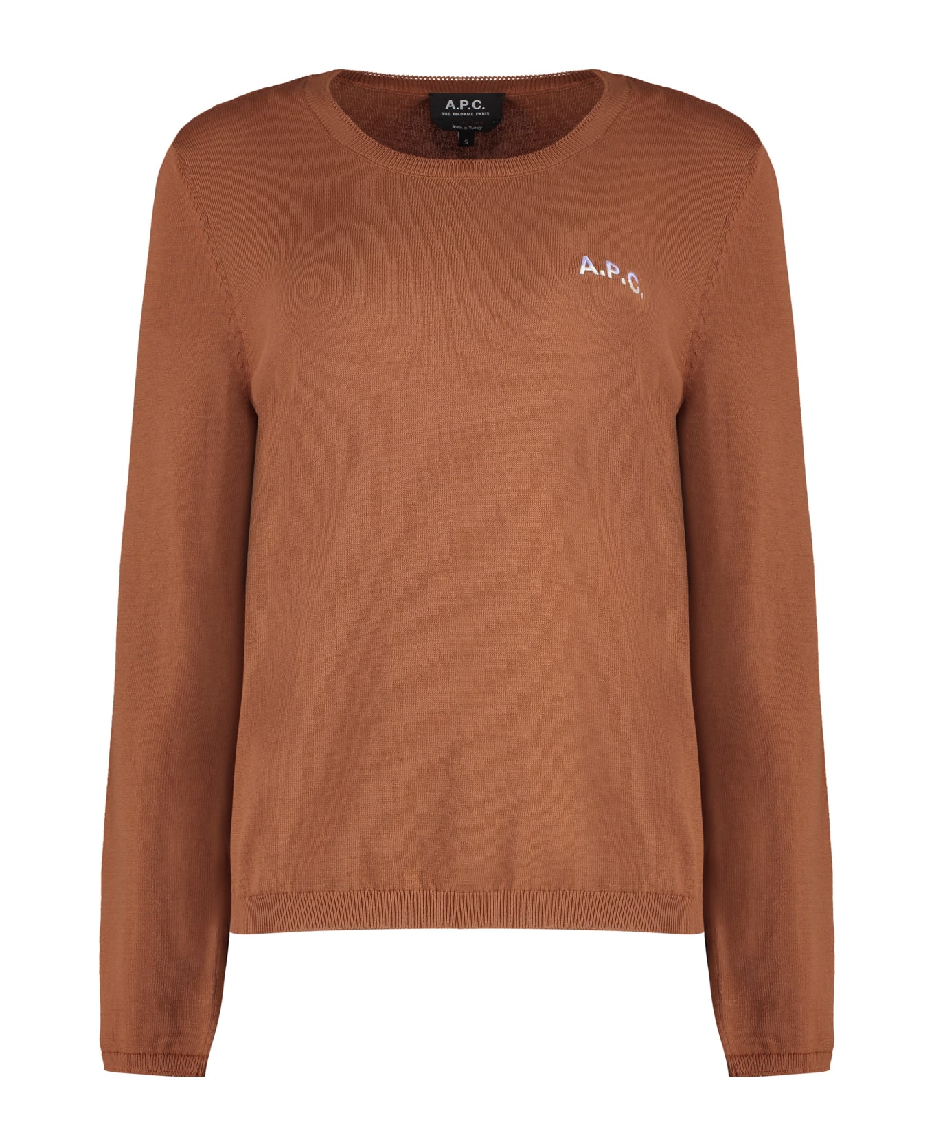 A.P.C. Albane Cotton Crew-neck Sweater - brown