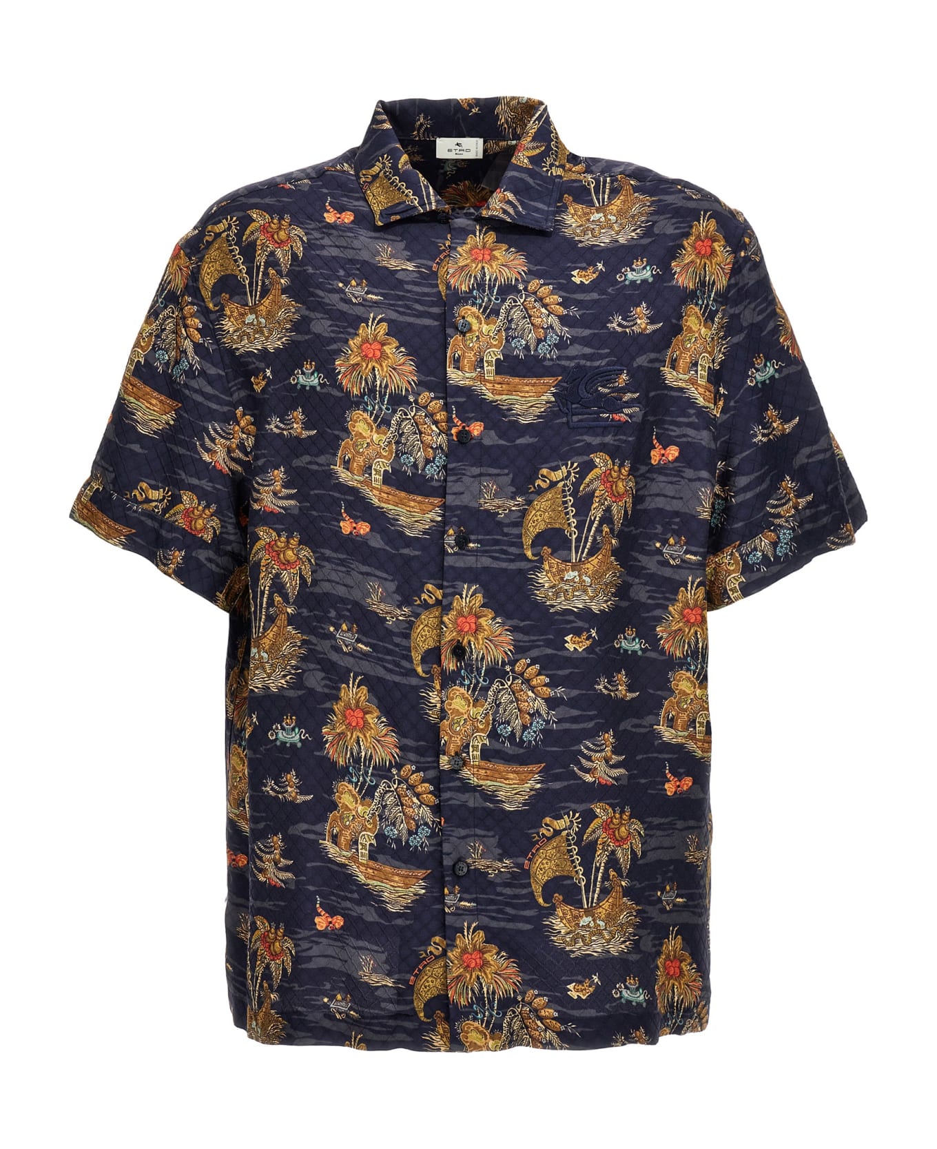 Etro Embroidered Logo Print Shirt - Multicolor