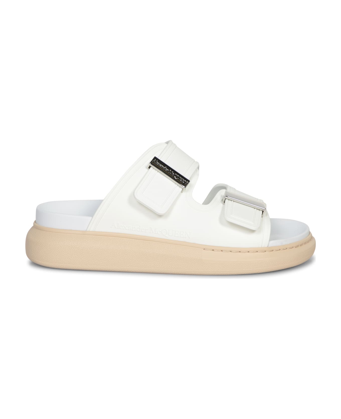 Alexander McQueen Slides With Logo - WHITE