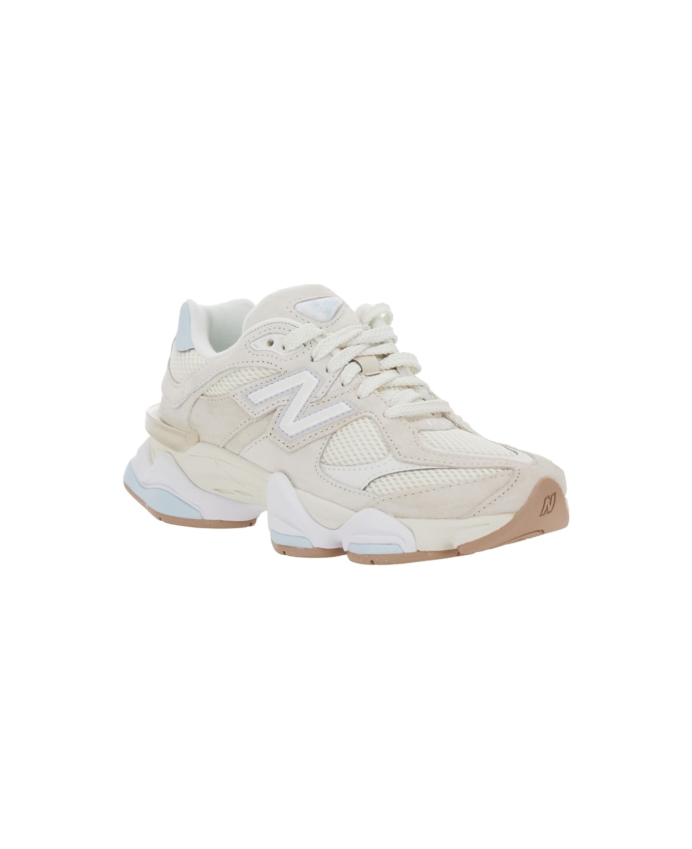 New Balance 
9060
 White Sneakers With Lateral Logo In Suede Unisex - White スニーカー