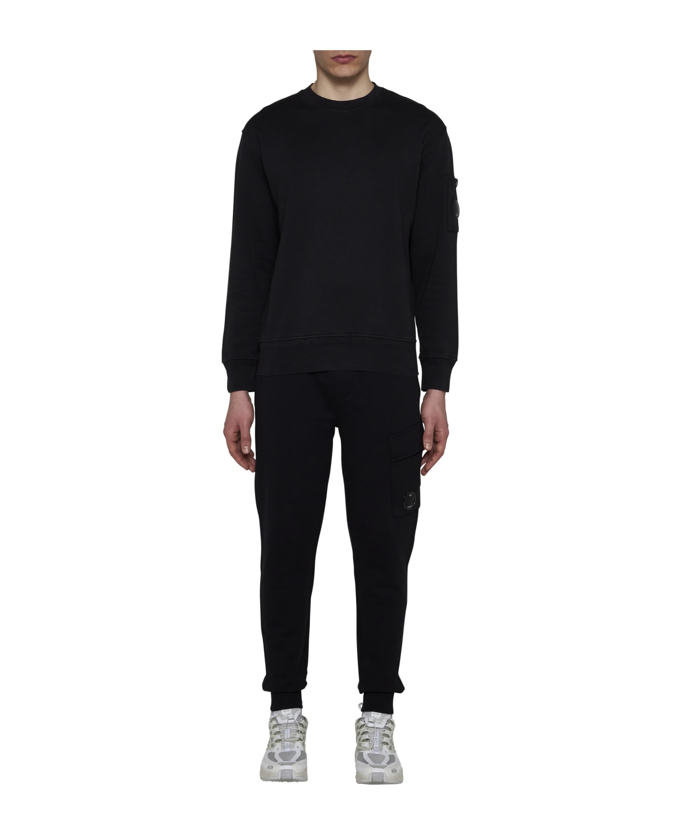 C.P. Company Black Cotton Sweatshirt - Black フリース