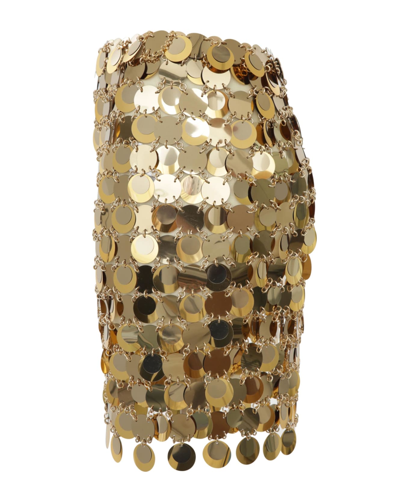 Paco Rabanne The Gold Sparkle Discs Mini Skirt - Golden