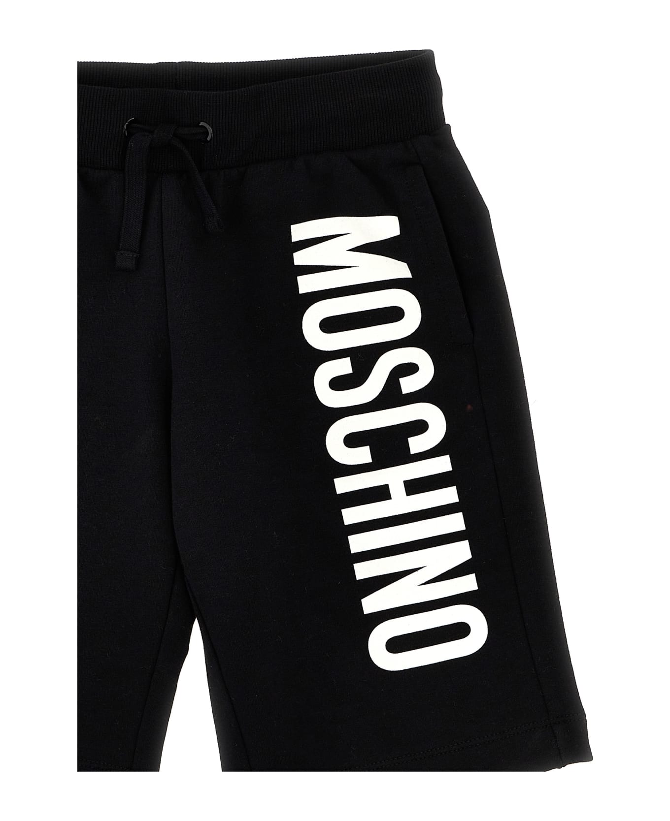 Moschino Logo Print Shorts - White/Black ボトムス