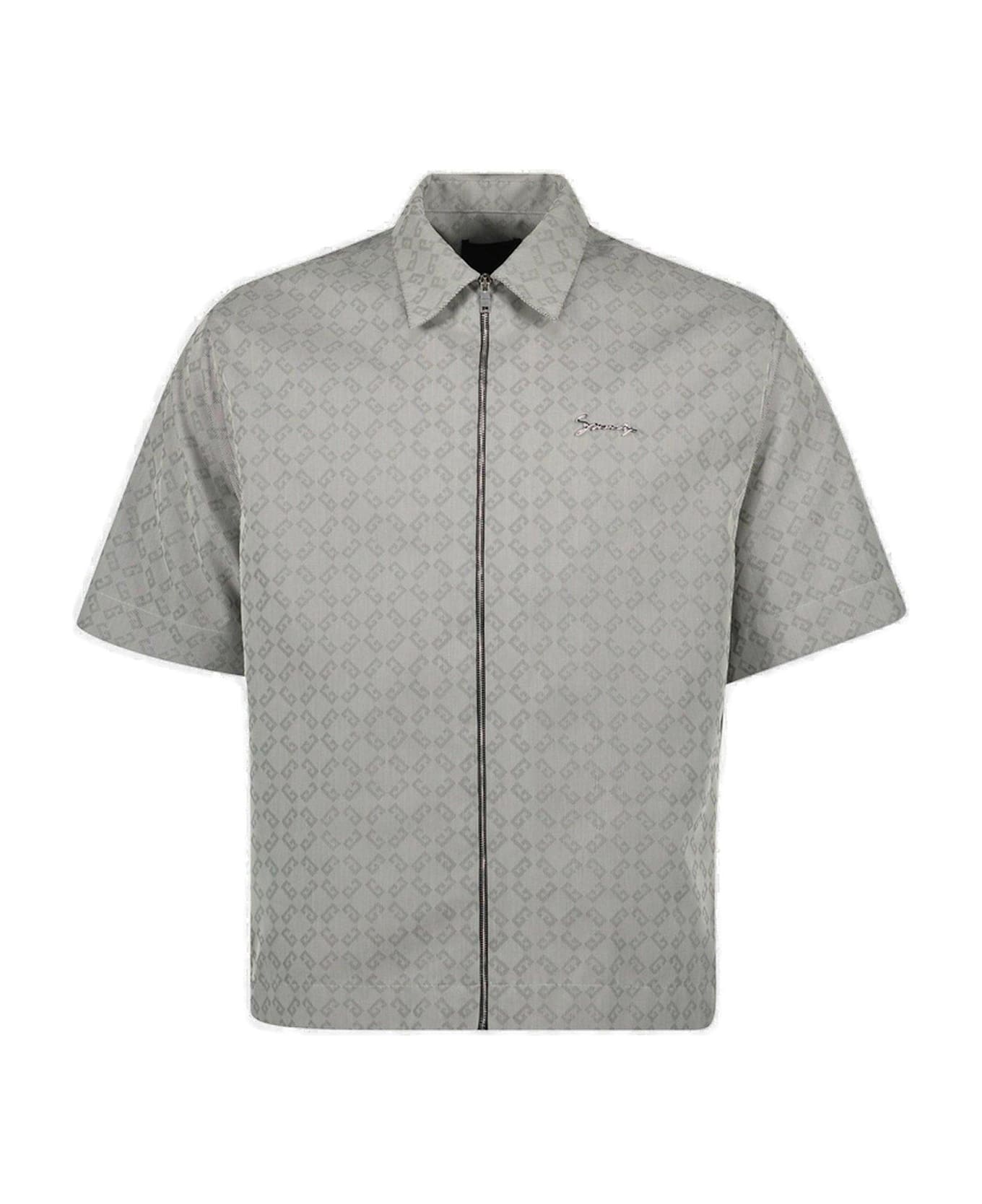 Givenchy Monogram 72 Jacquard Zipped Shirt - Nero