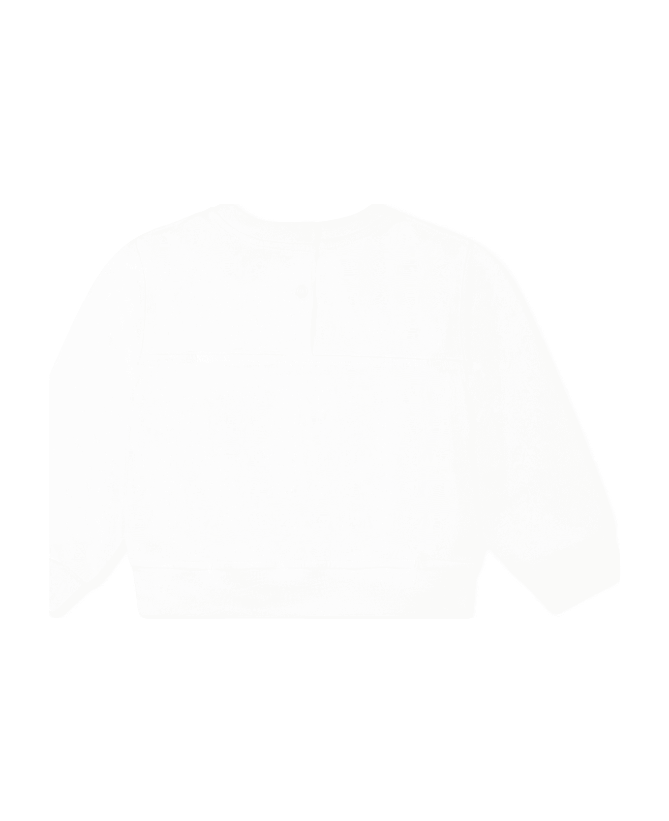 Monnalisa White Sweatshirt For Baby Girl With Alice In Wonderland - White