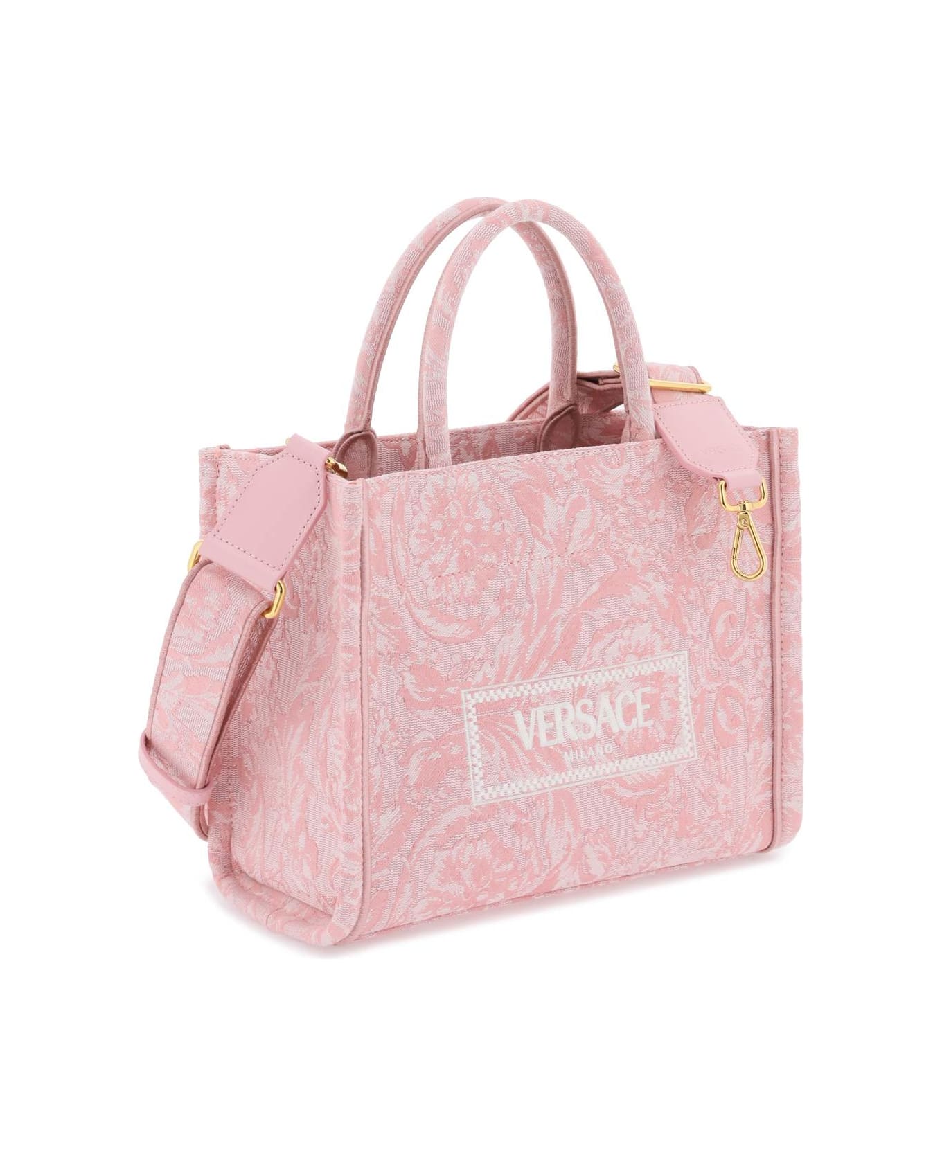 Versace Pink Woven Bag - Pink