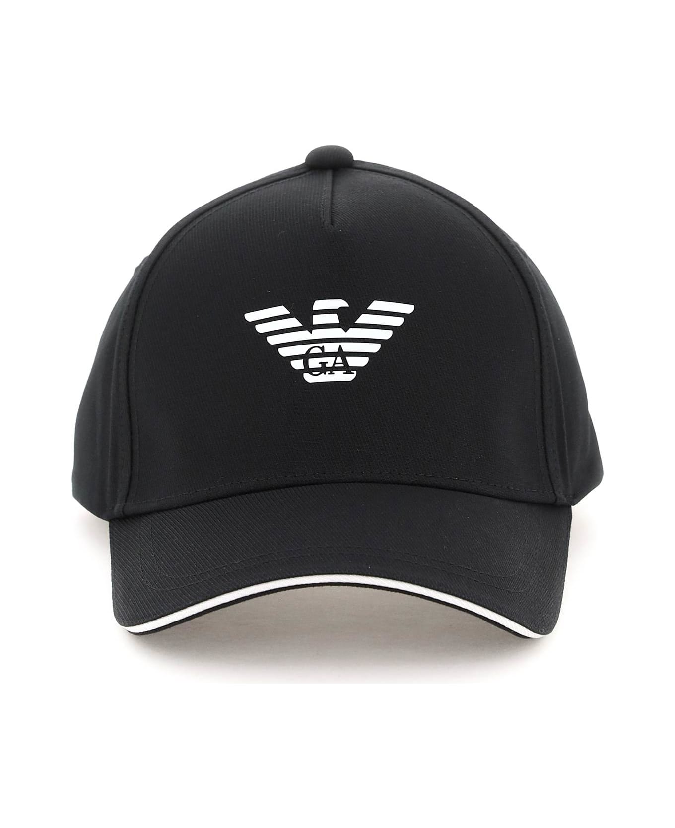 Emporio Armani Baseball Cap With Logo - Black