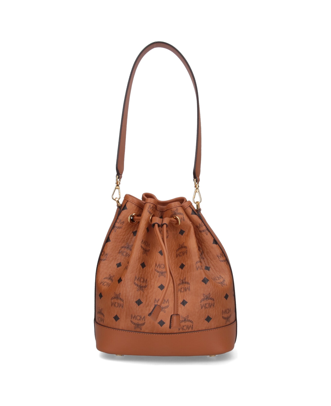 MCM Medium Bucket Bag "dessau" - Brown