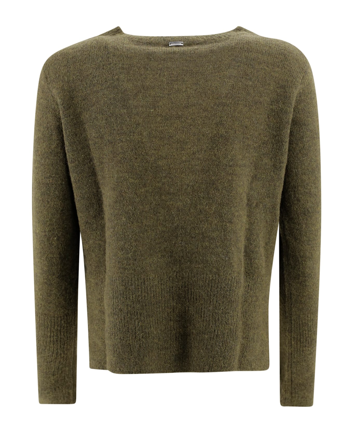 Herno Crew Neck Wool Sweater - Green