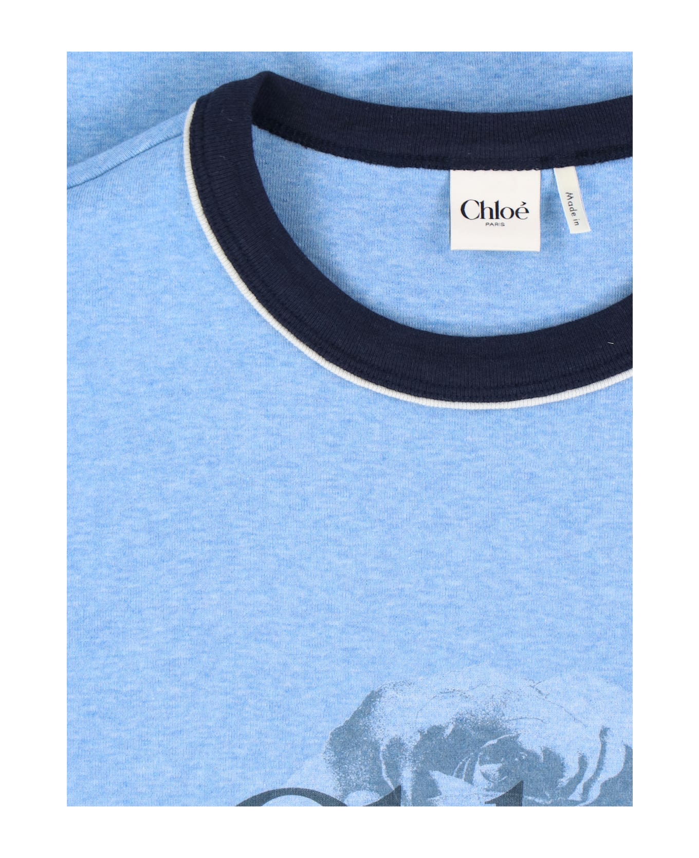 Chloé Logo T-shirt - Light Blue