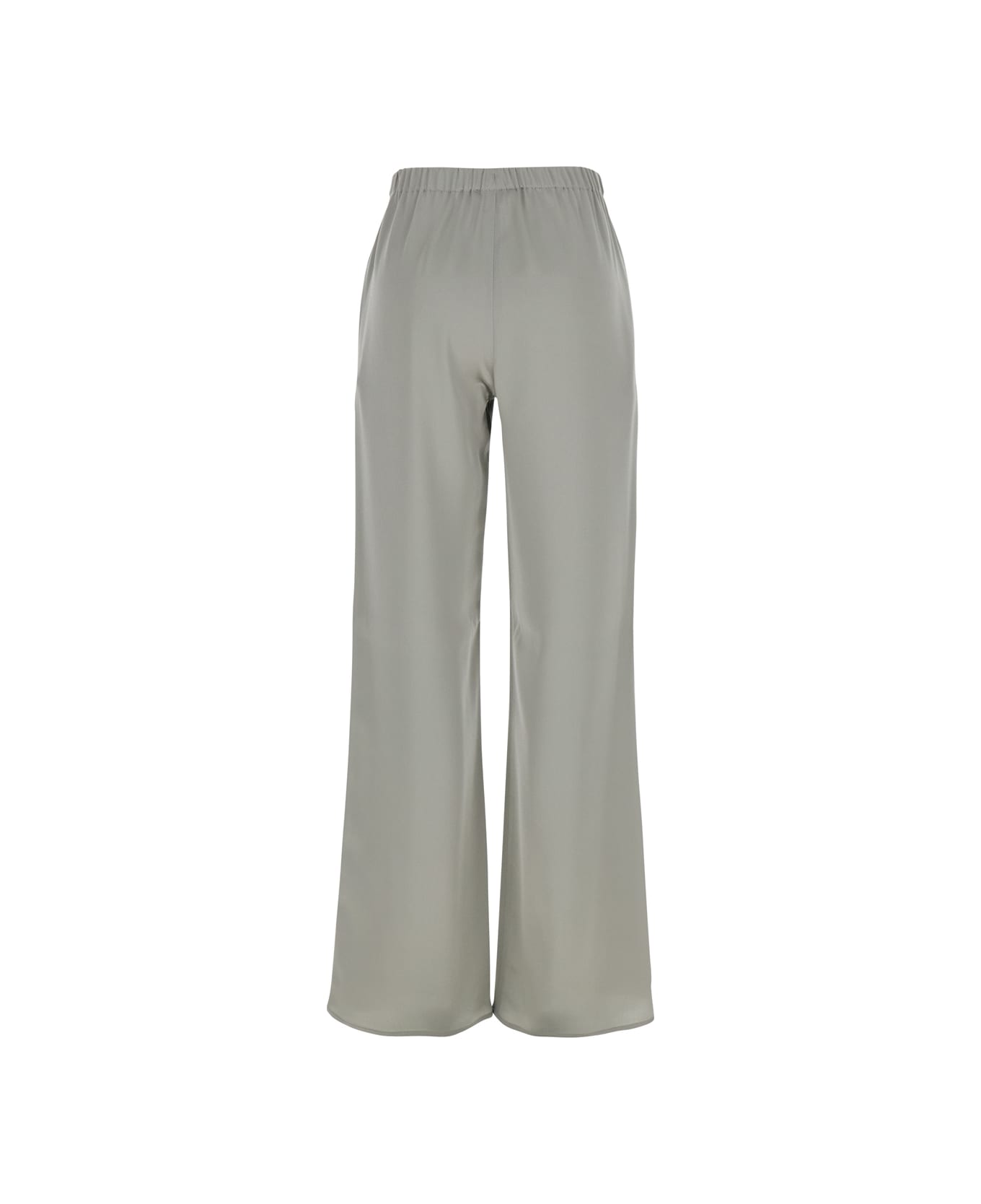 Antonelli 
rapolano
 Creen Pants With Elastic Waist And Wide Leg In Silk Blend Woman - Grigio