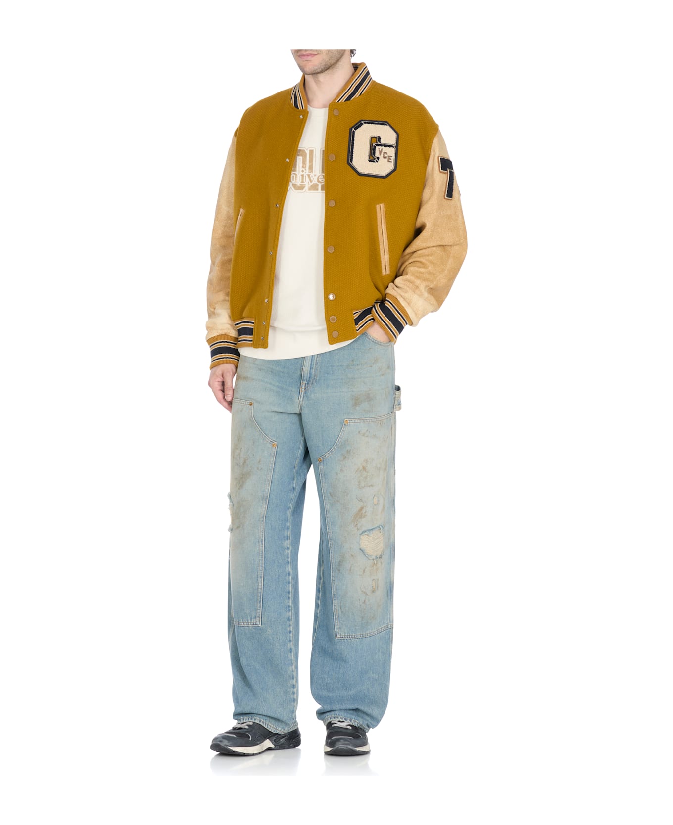Golden Goose Sweatshirt With Logo - Ivory
