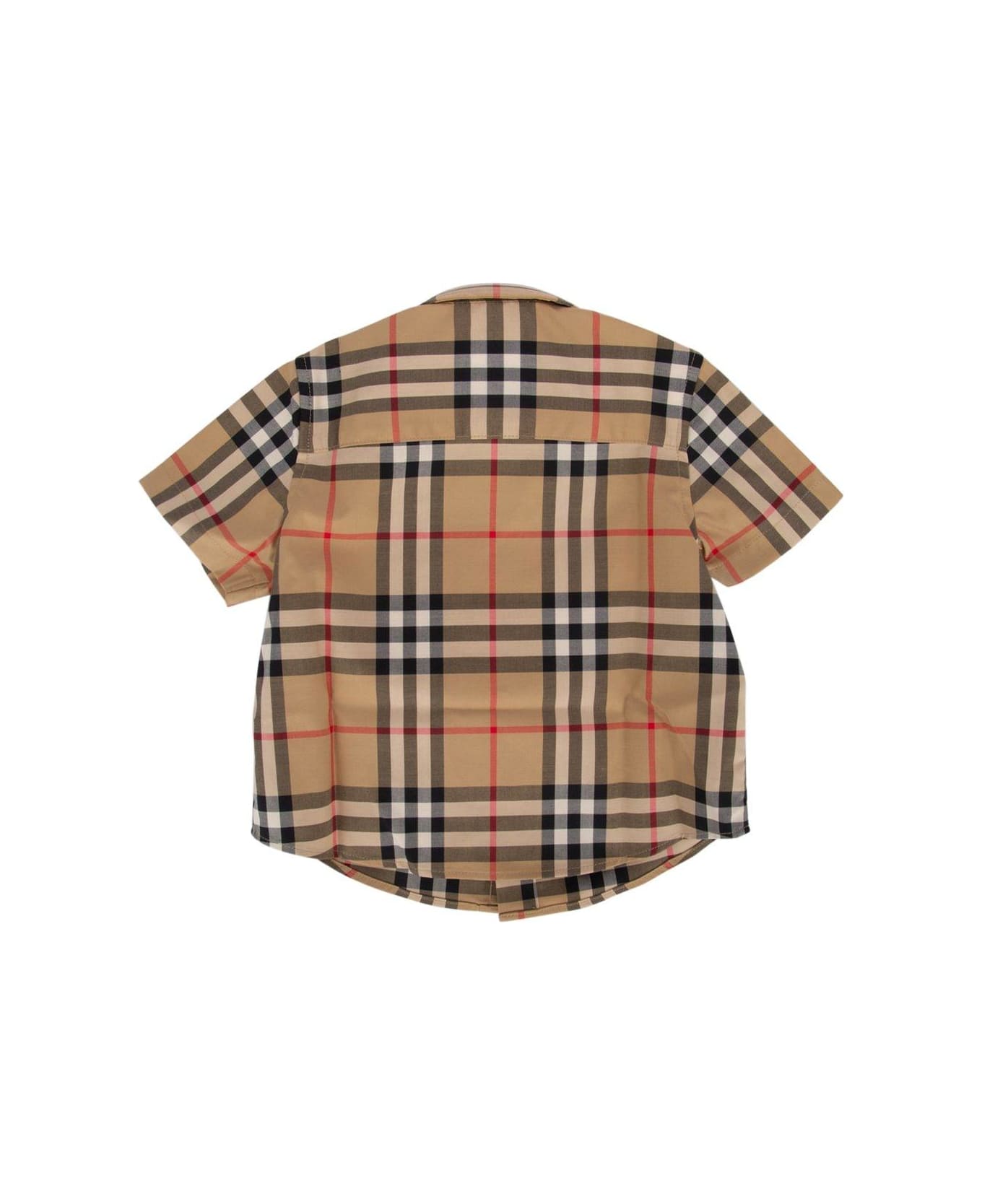 Burberry Check Pattern Short-sleeved Shirt - Archive beige ip chk