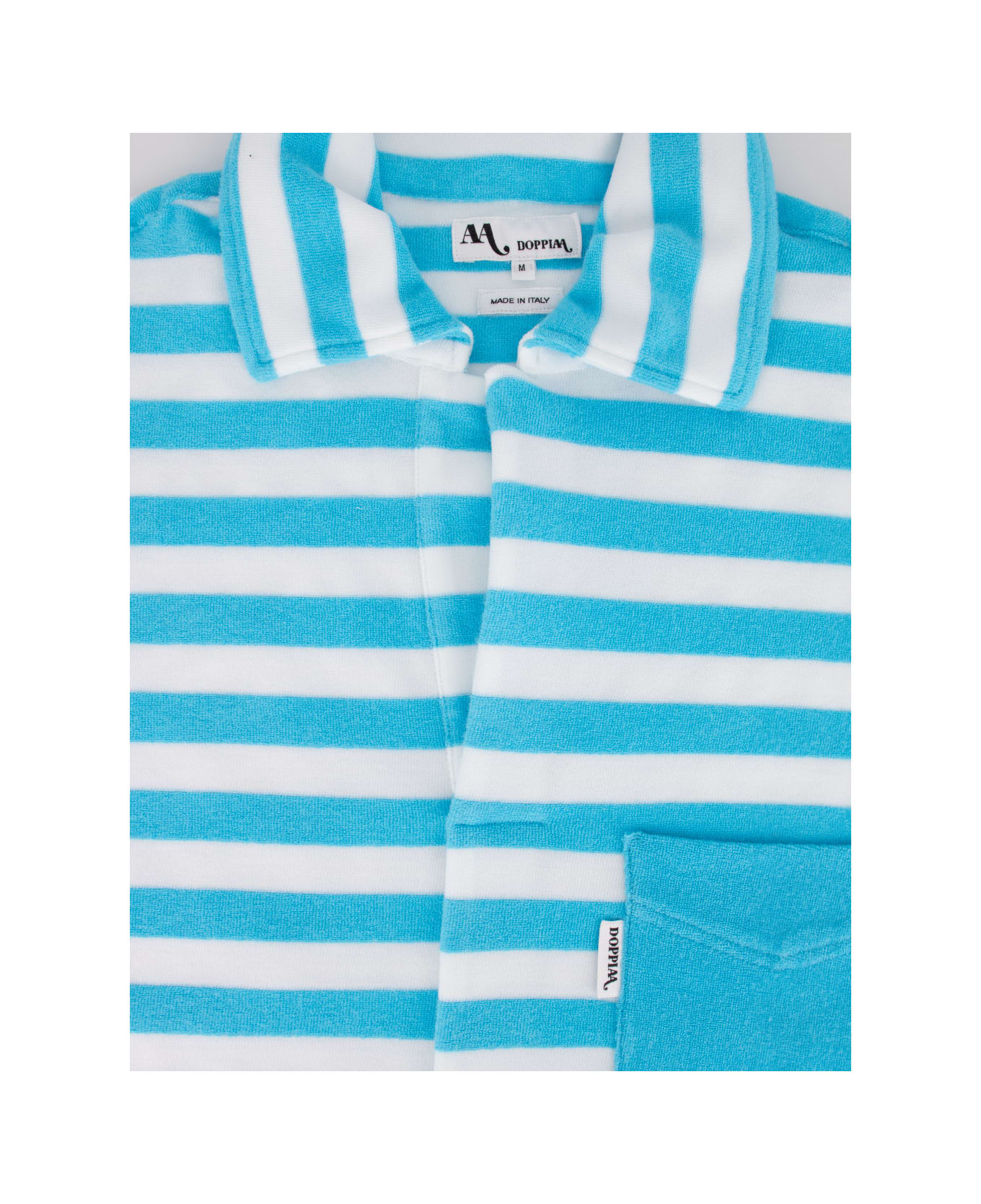 doppiaa Polo - WHITE AND LIGHT BLUE ポロシャツ