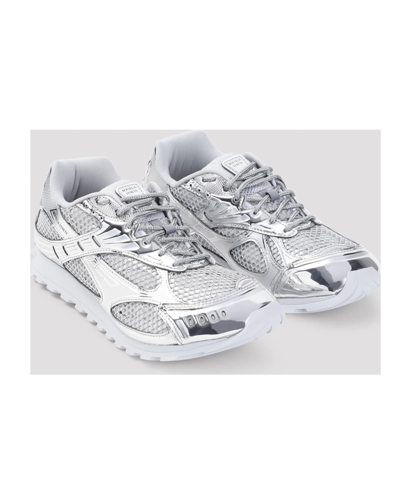 Bottega Veneta Orbit Running Sneakers - Silver