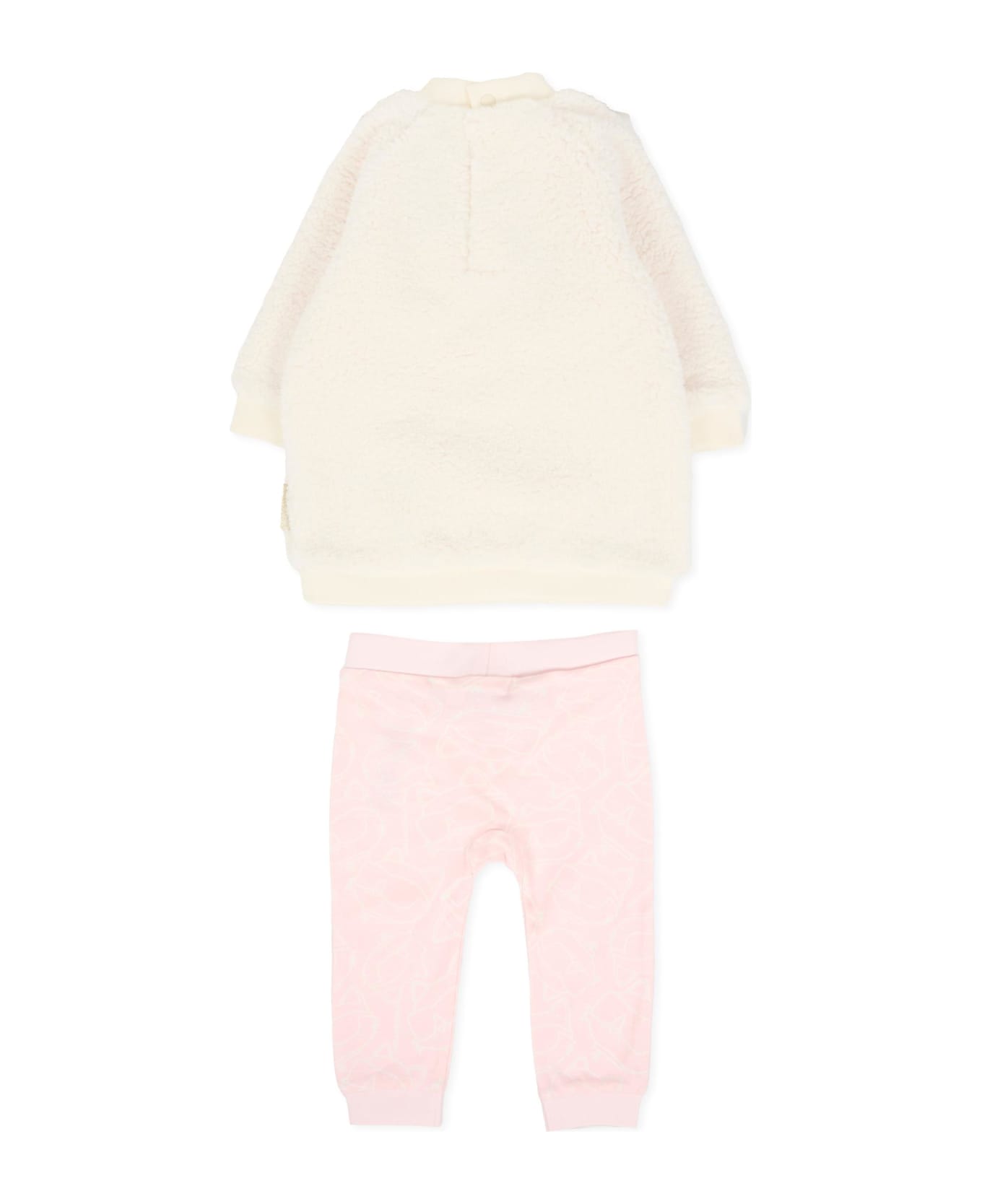 Karl Lagerfeld Kids Pink Suit For Baby Girl With Choupette - Pink