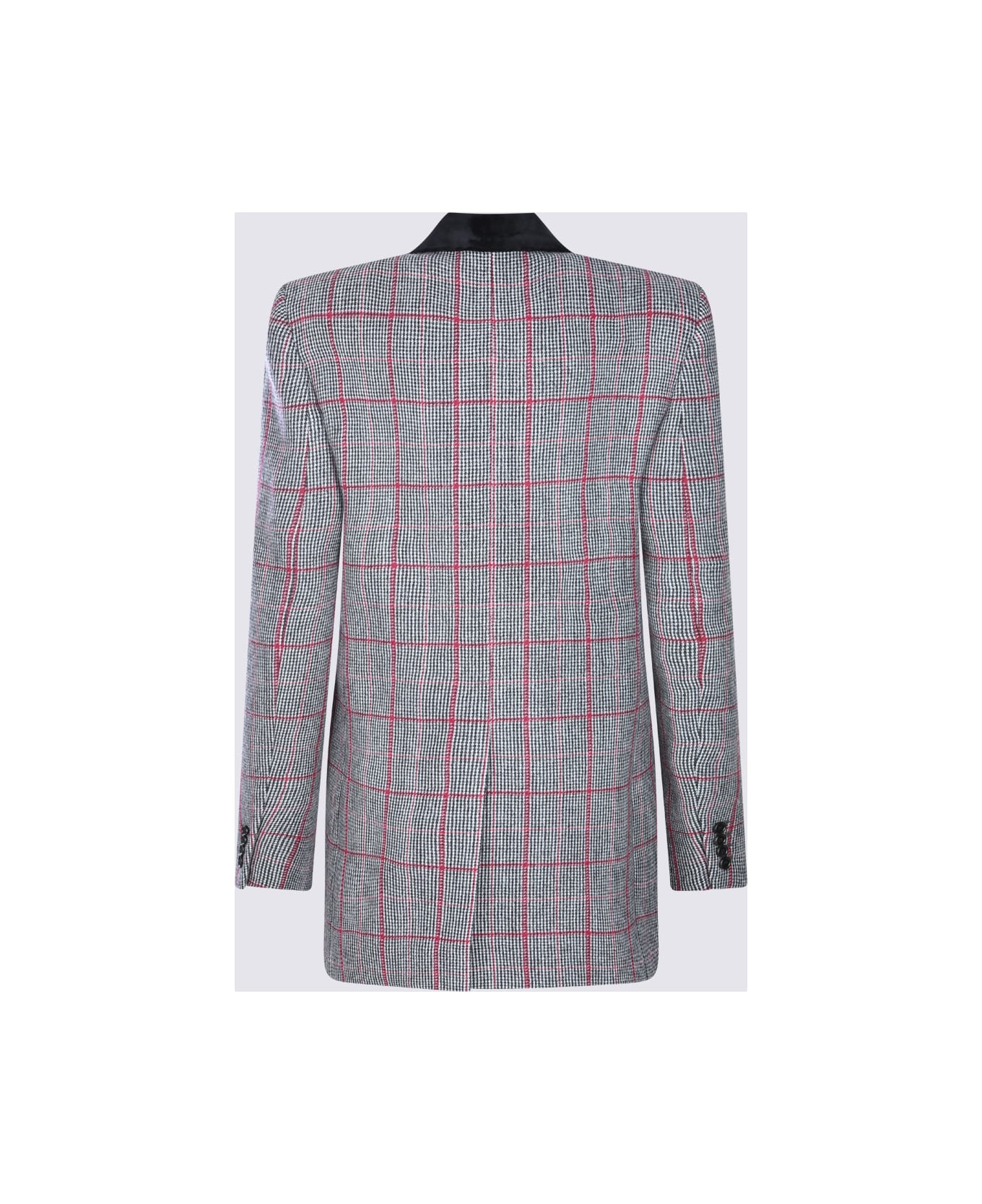 Chloé Grey Wool Blazer - BLACK - WHITE 1
