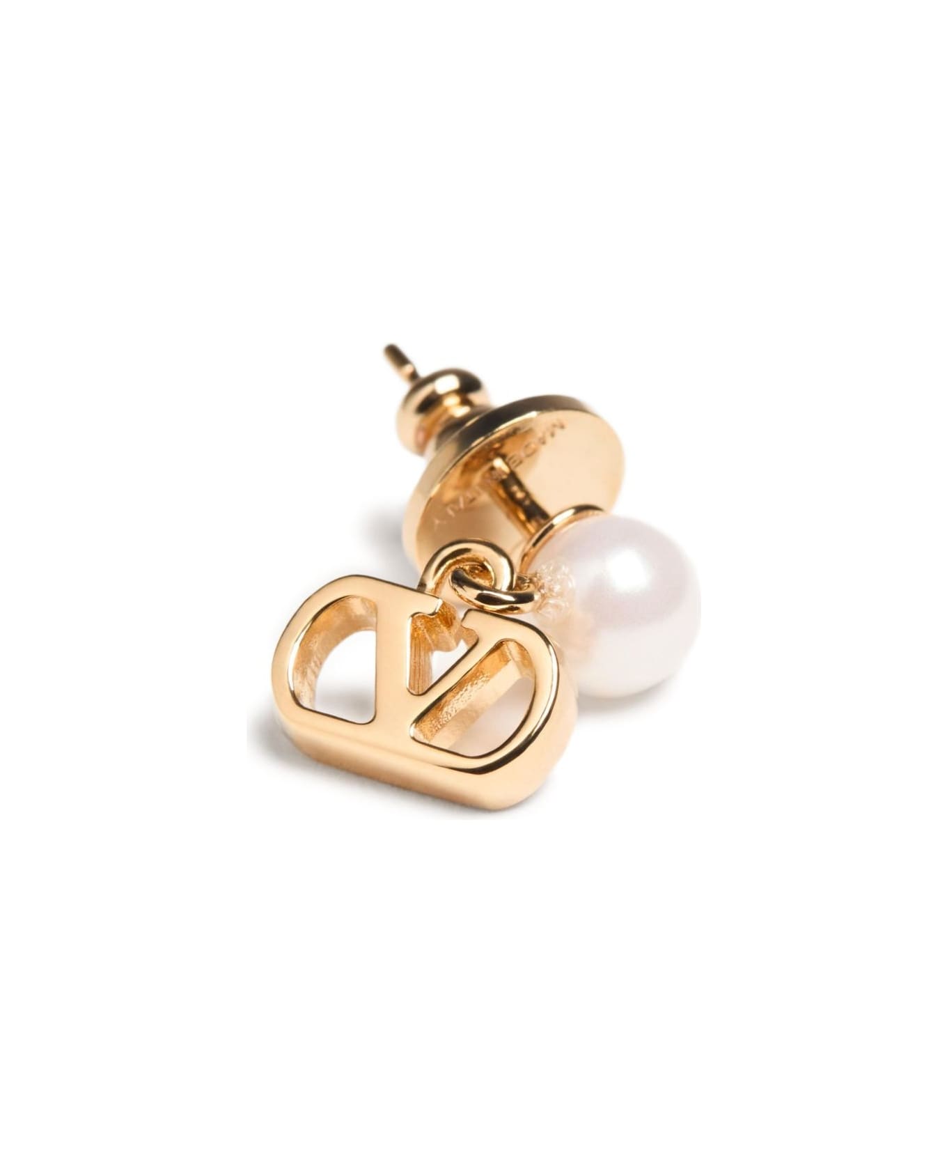 Valentino Garavani Vlogo Pearls Earrings - Golden