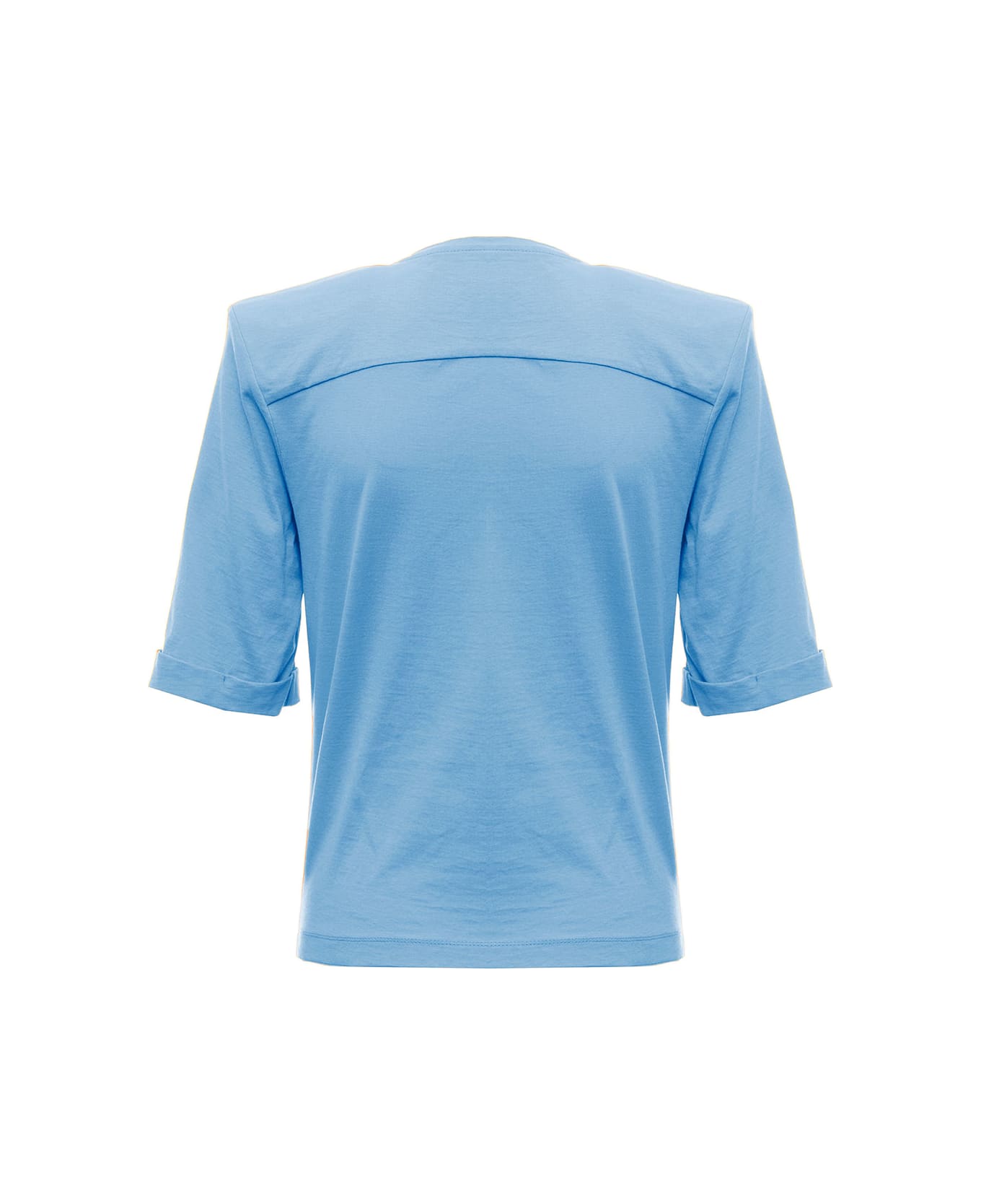 Federica Tosi Woman's Light  Blue Cotton T-shirt - Blu