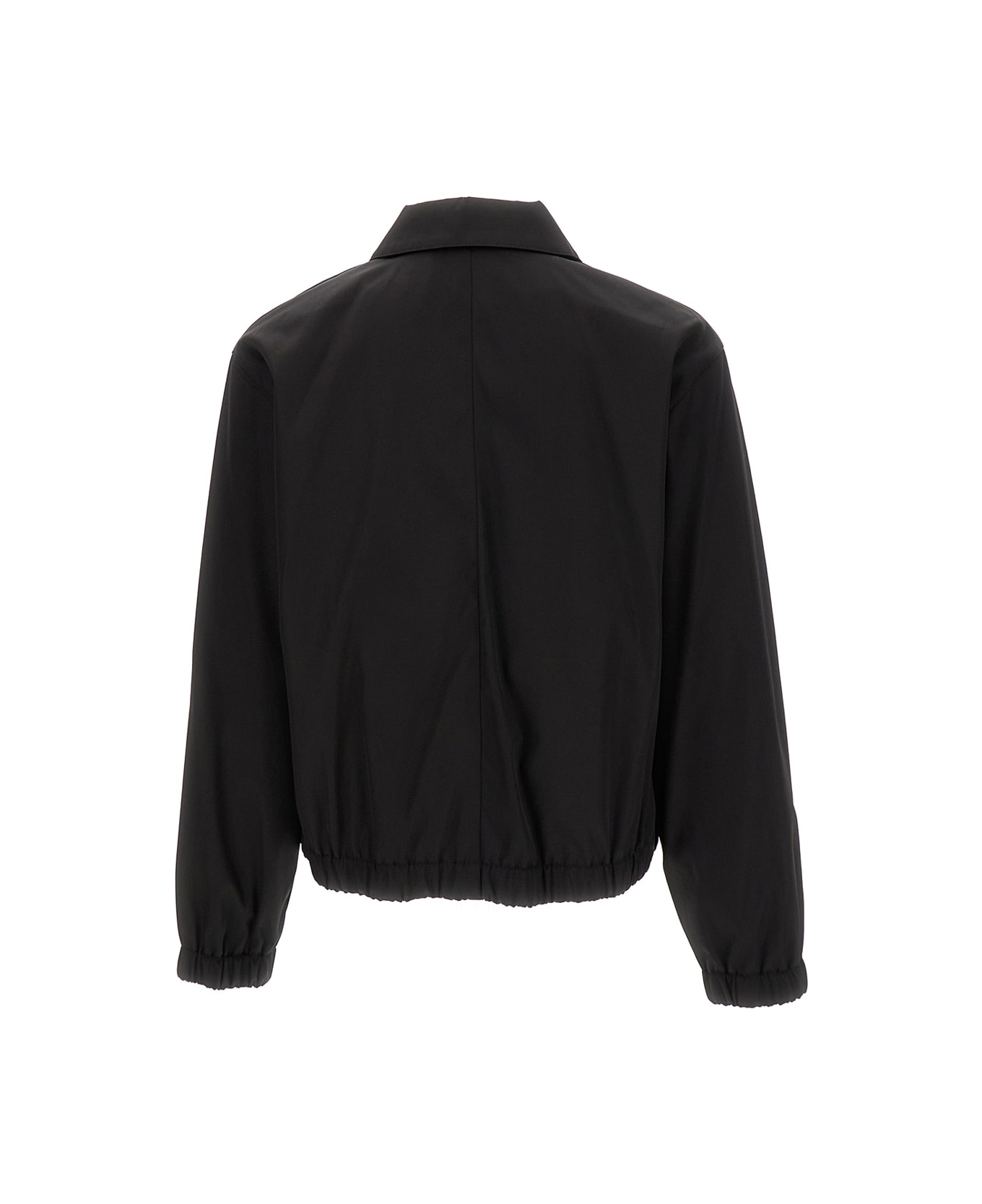 Ami Alexandre Mattiussi Black Jacket With Adc Logo In Cotton Blend Man - Black