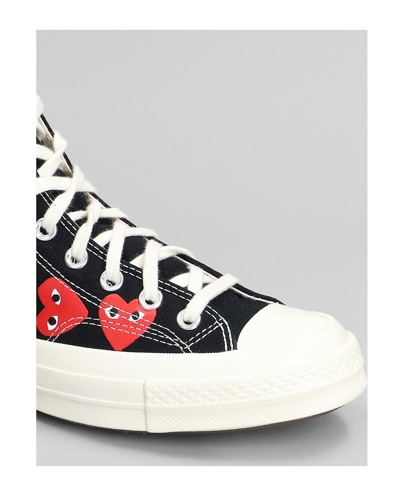 Comme des Garçons Play Chuck 70 Cdg High Sneakers In Black Cotton - black
