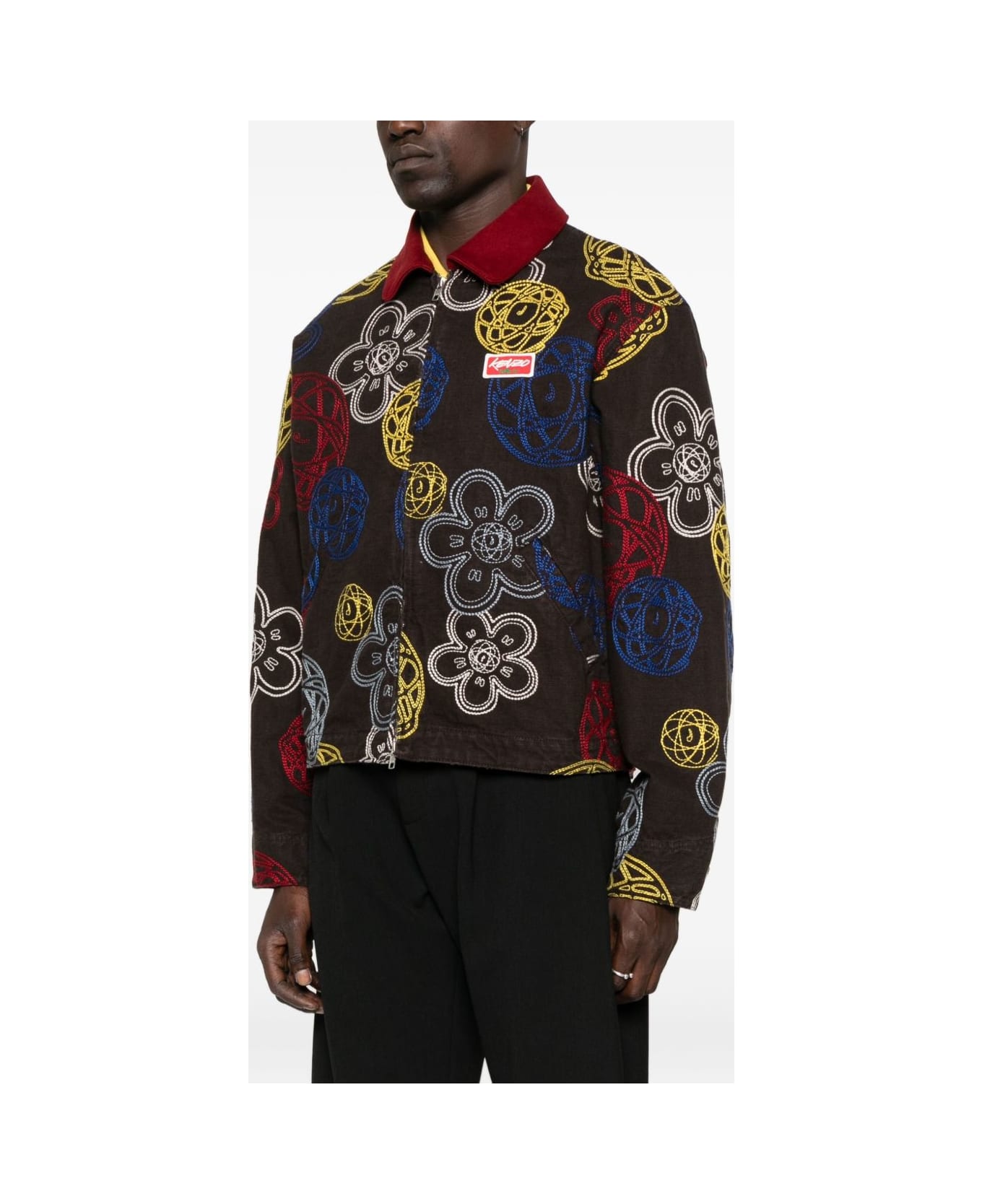 Kenzo Embroidered Jacket - Brown